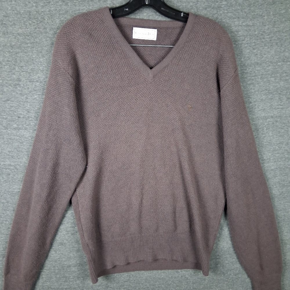 Dior Men's V-Neck Sweater in Rich‎ Brown